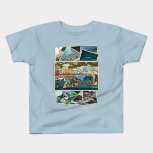 Greetings from Capri in Italy Vintage style retro souvenir Kids T-Shirt